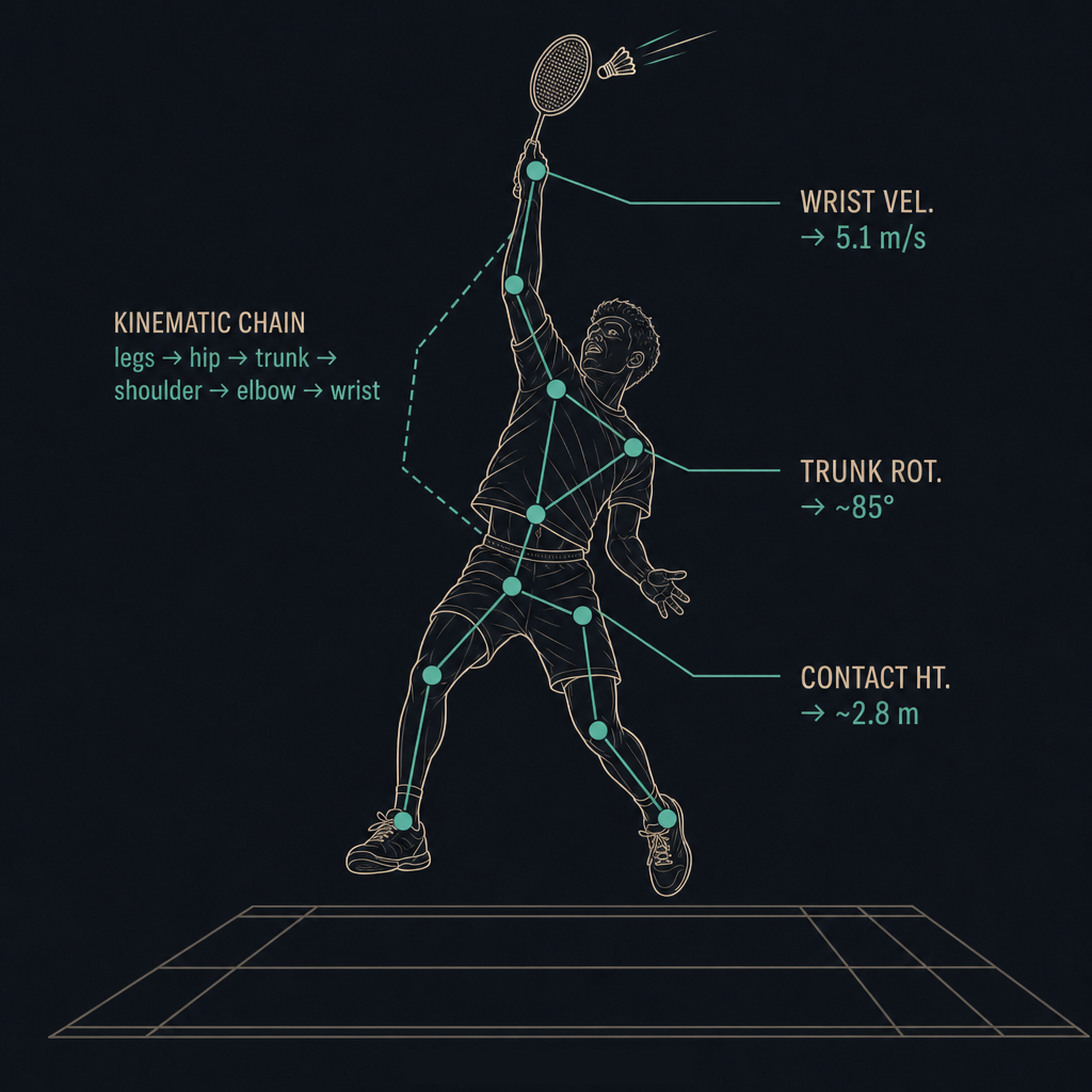 Jump smash long kinematic chain coaching plate