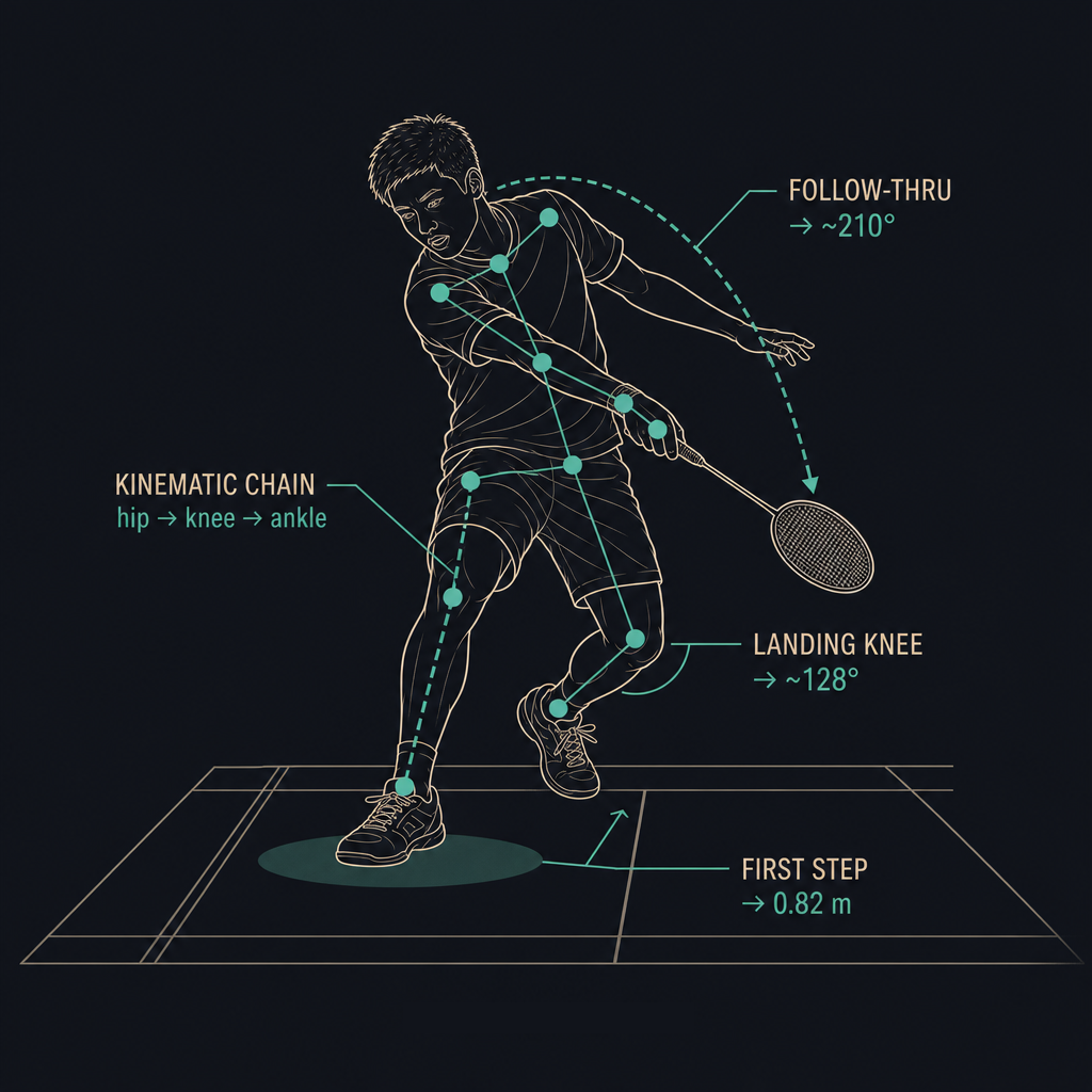 Smash landing follow-through coaching plate